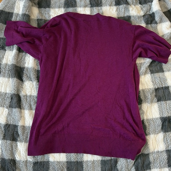 Reitmans Purple Short Sleeve Cardigan – Size XL | Cozy & Chic | - Picture 3 of 3